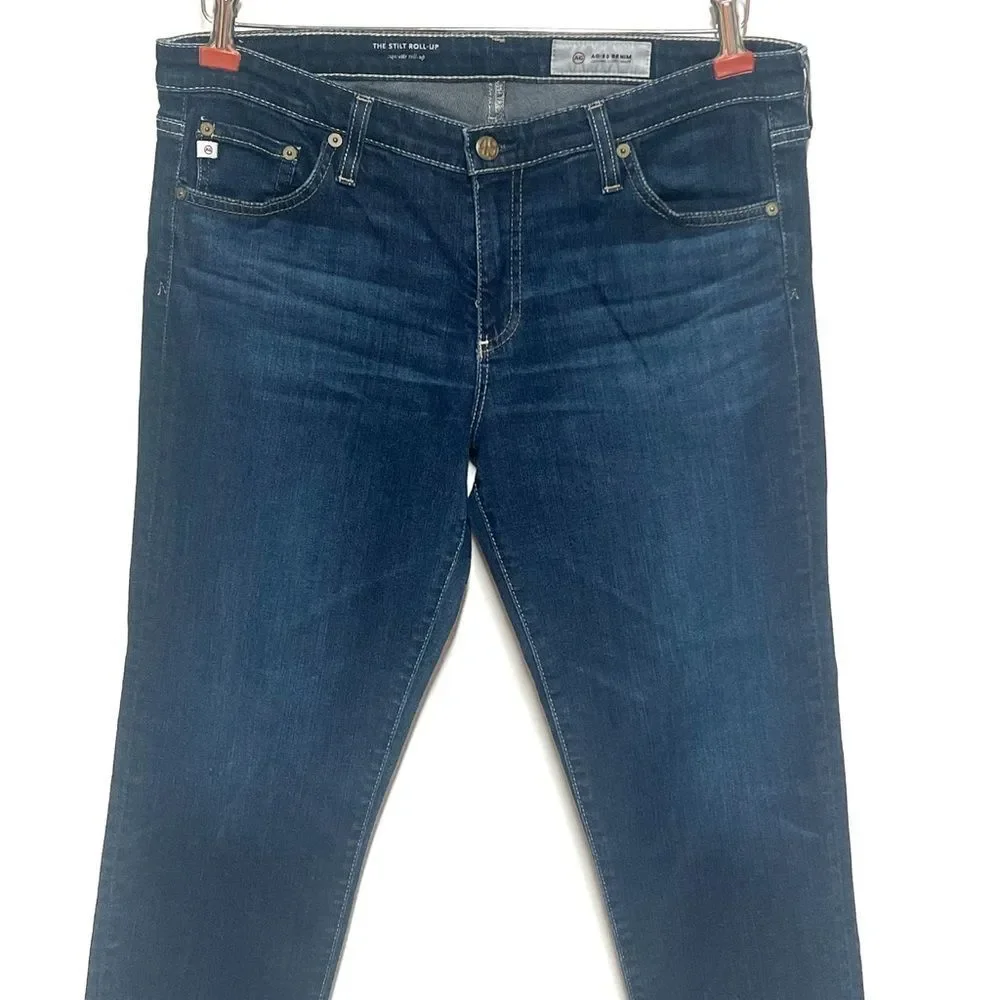 AG-ED Adrianno Goldschmied Stilt Roll Up Cigarette Jeans Sz 32R - Picture 6 of 6